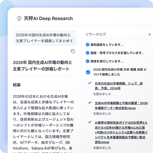Deep Research画面